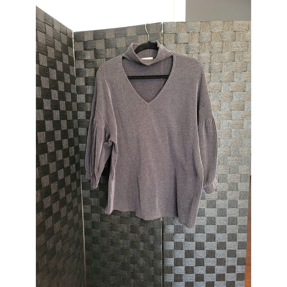 Cherish black and Grey Blouse size Large